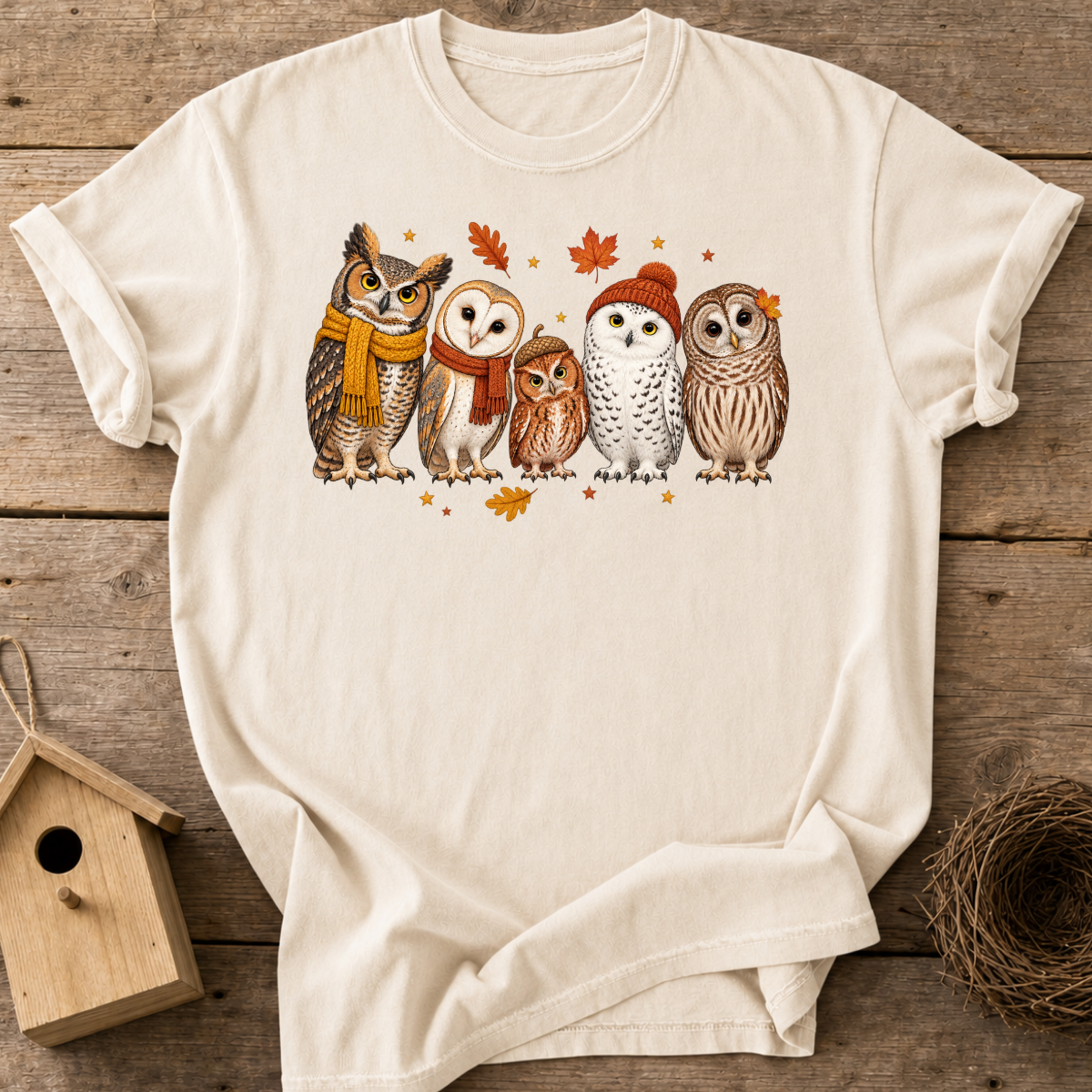 Cozy Fall Owls T-Shirt