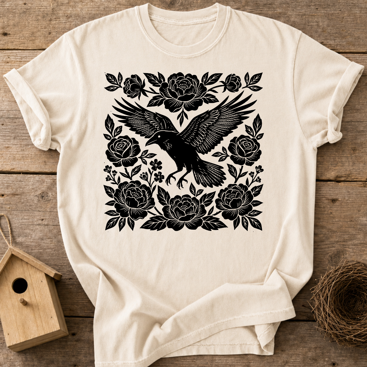 Raven And Roses T-Shirt