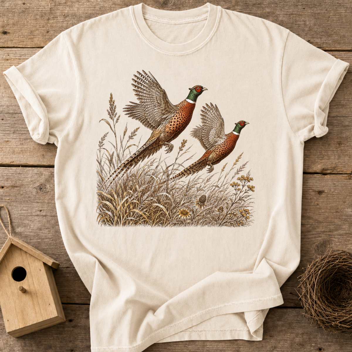 Pheasants In Flight T-Shirt