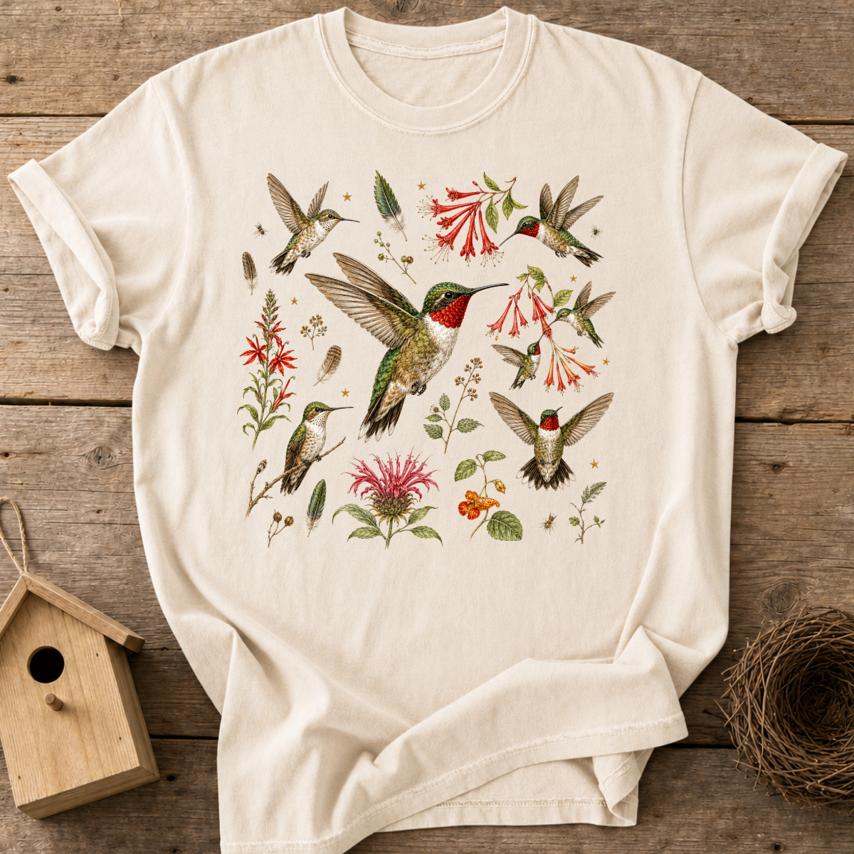 Hummingbird Flowers T-Shirt
