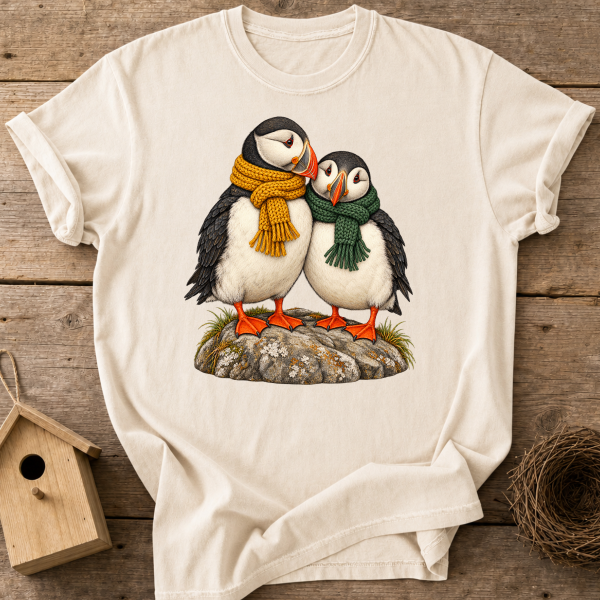 Cozy Puffin Pair T-Shirt