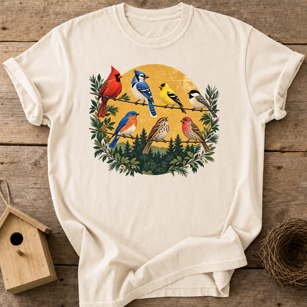 Backyard Bird Gathering T-Shirt