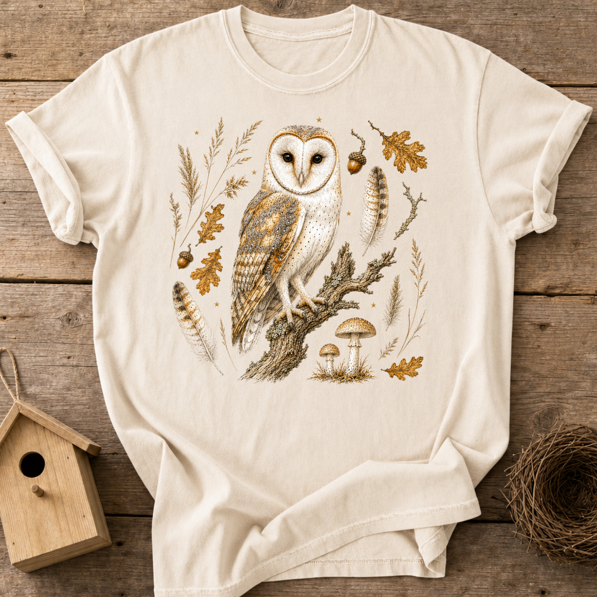 Barn Owl Woodland T-Shirt