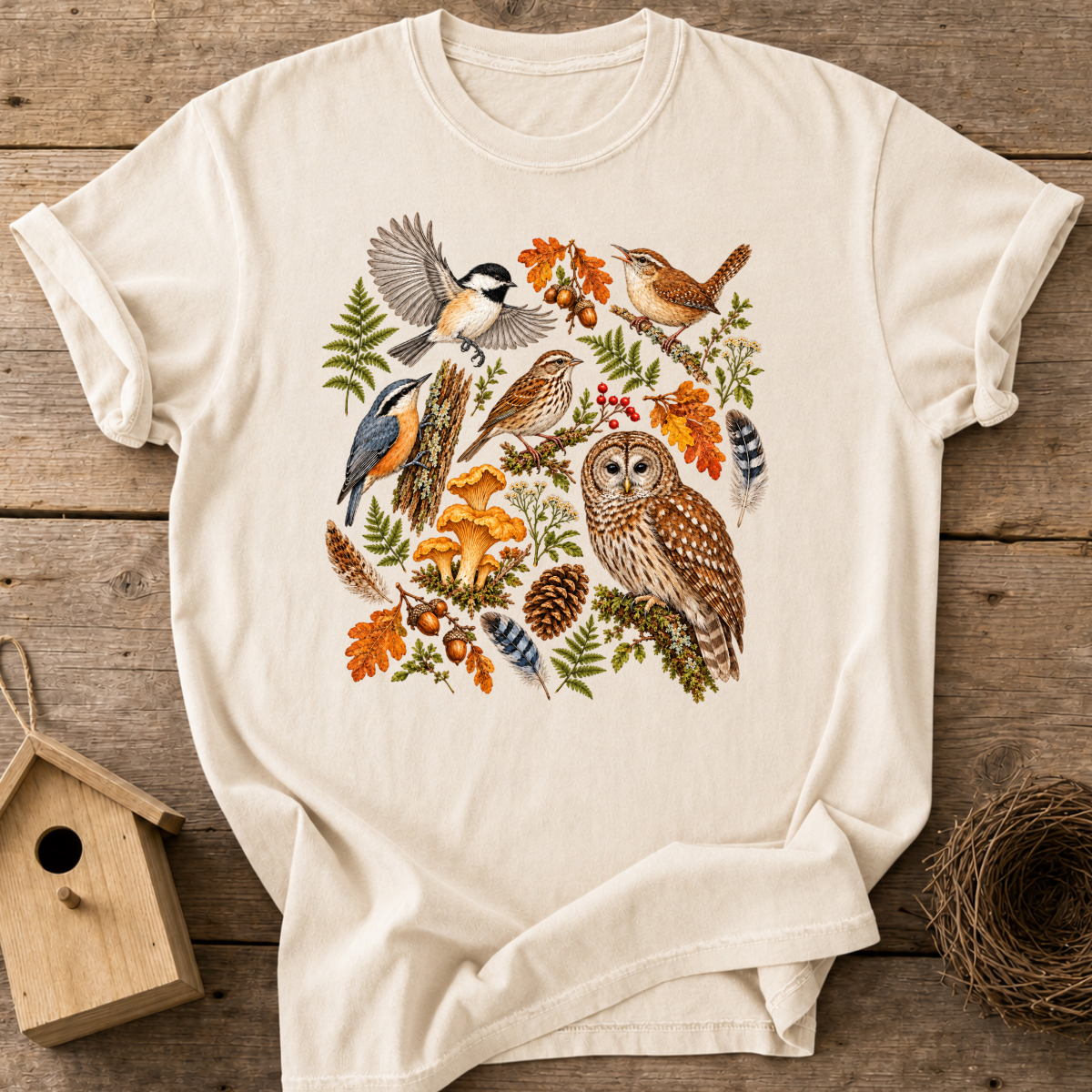 Forest Bird Gathering T-Shirt