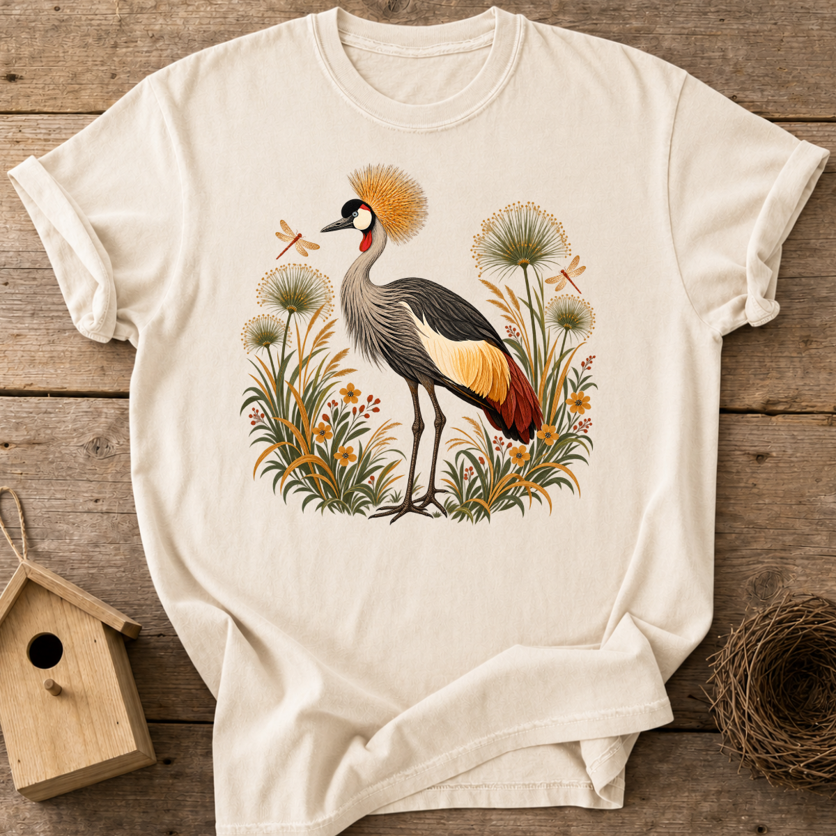 Crowned Crane Meadow T-Shirt