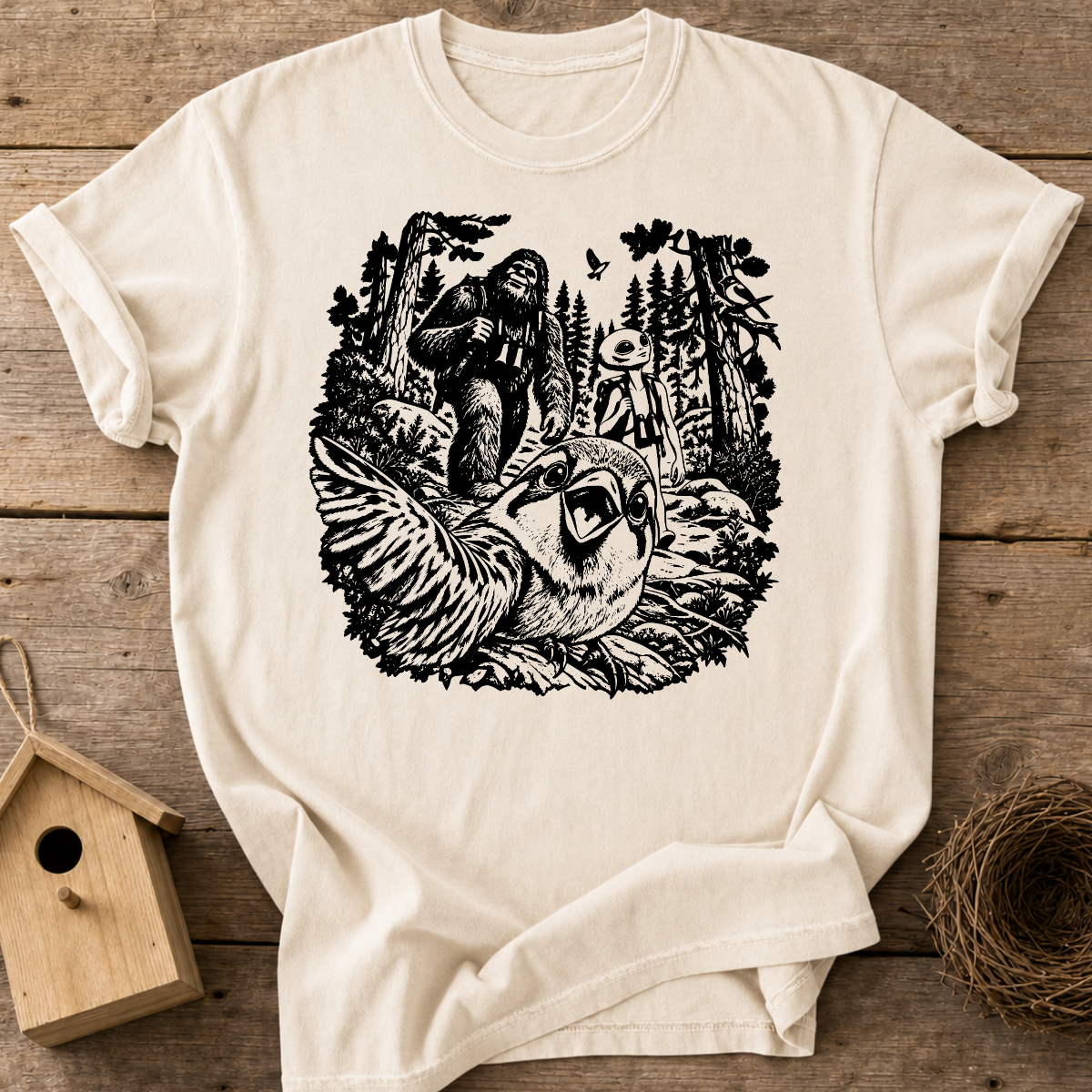 Cryptid Bird Selfie T-Shirt