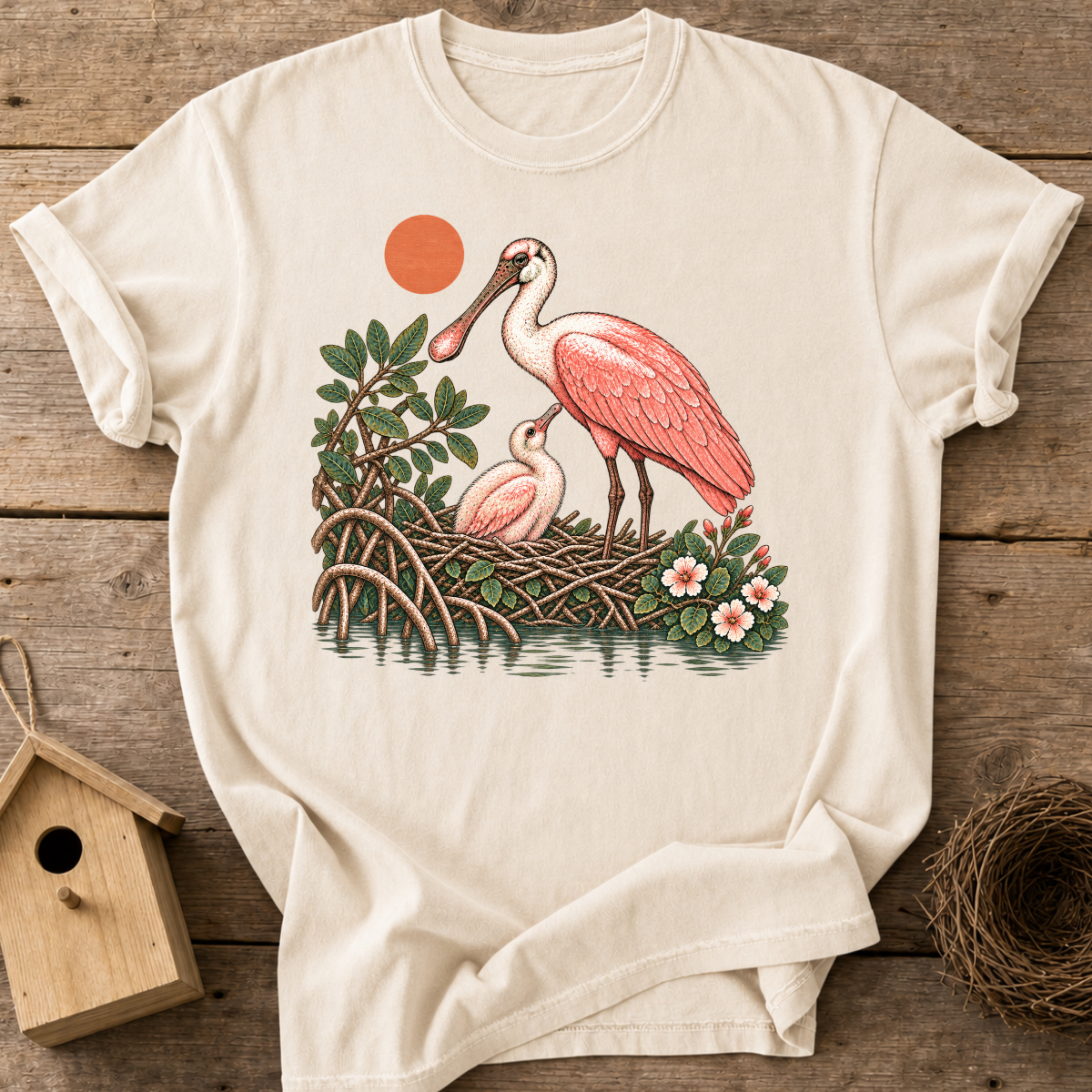 Roseate Spoonbill Family T-Shirt