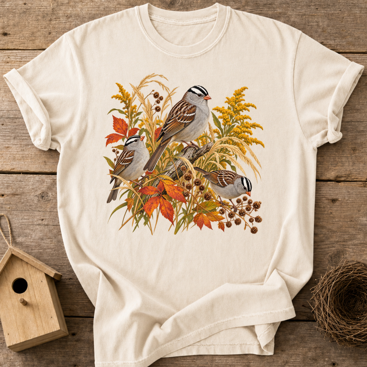 Fall White-Crowned Sparrow T-Shirt