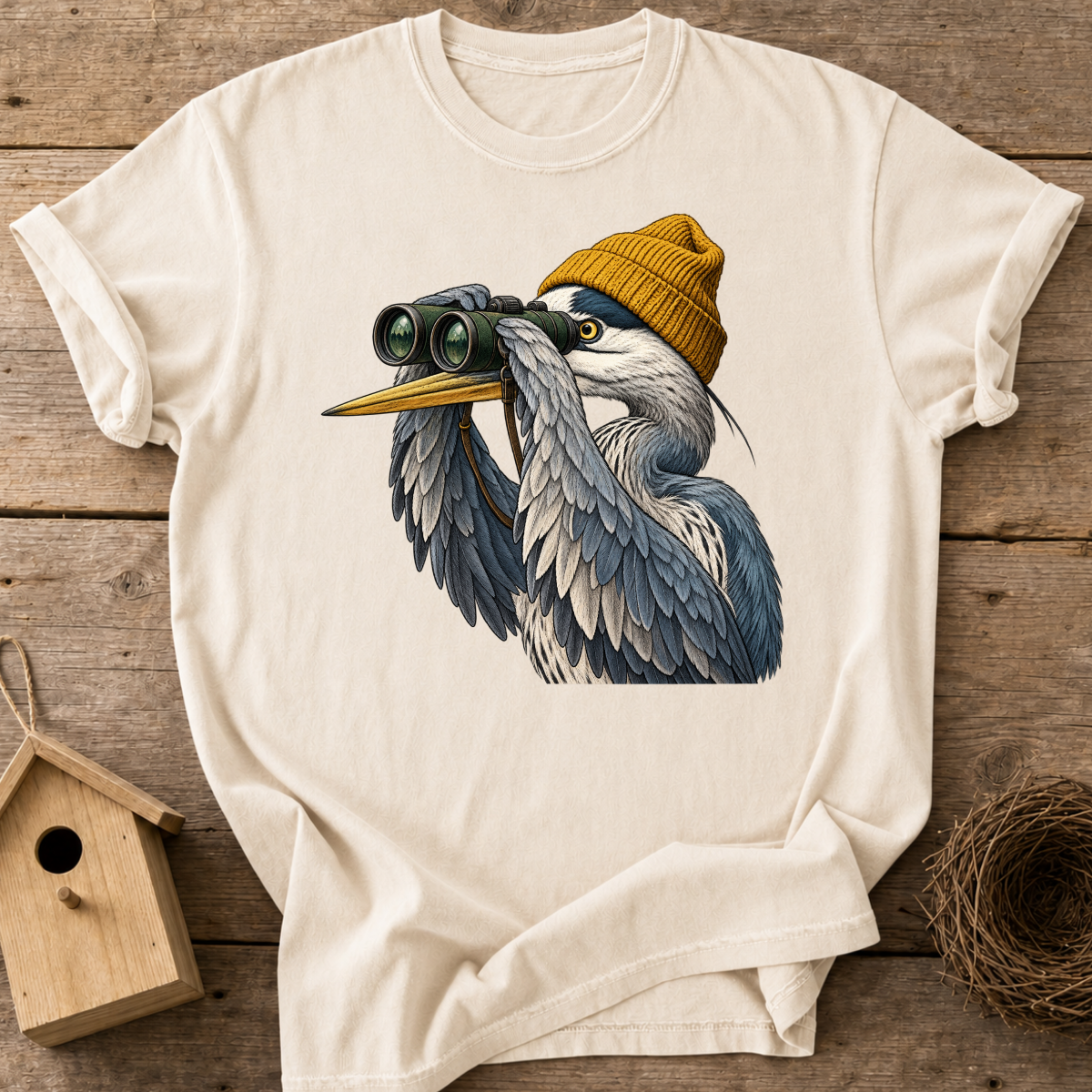 Birdwatching Heron T-Shirt