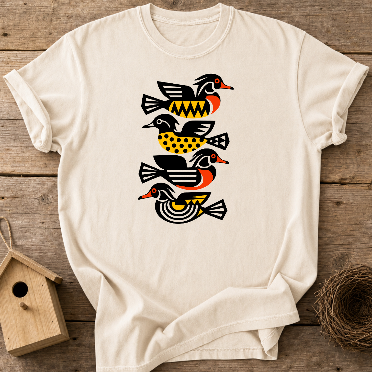 Folk Art Wood Ducks T-Shirt