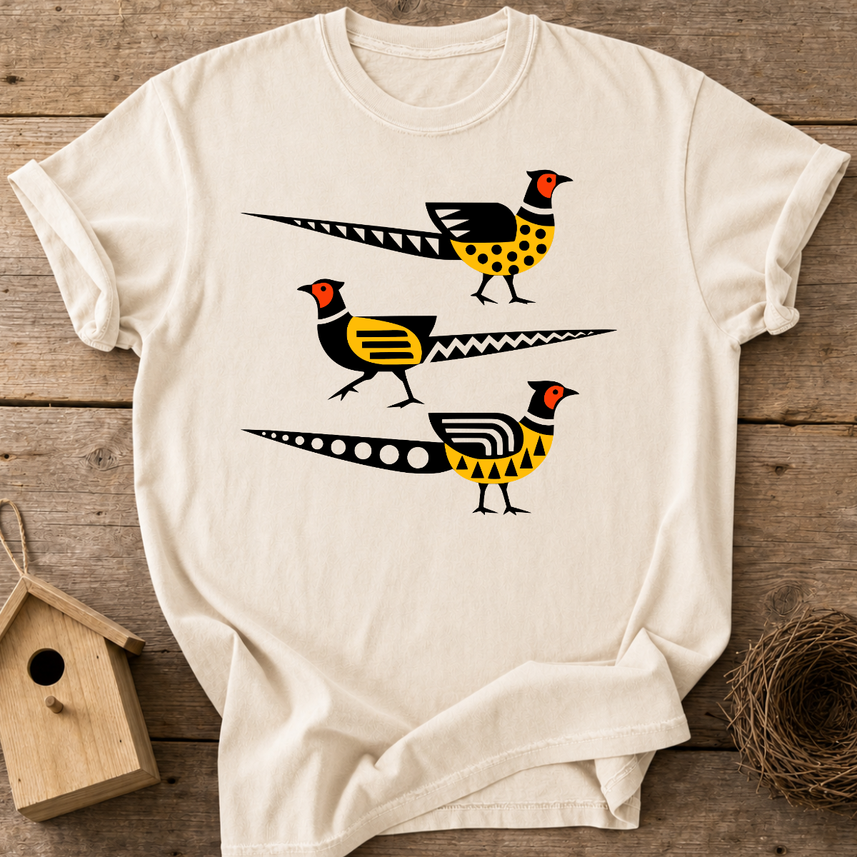 Folk Art Pheasant T-Shirt