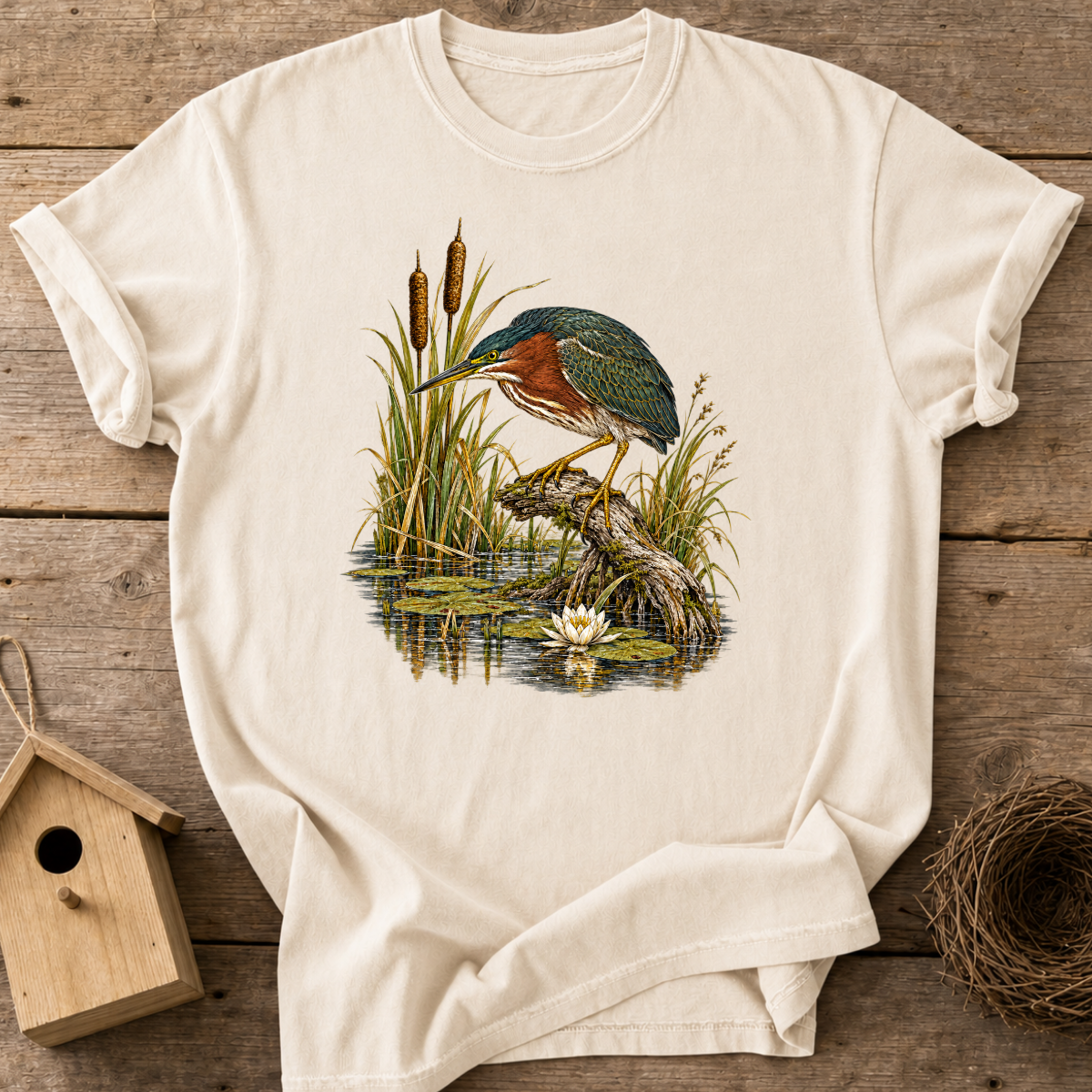 Green Heron Marsh T-Shirt