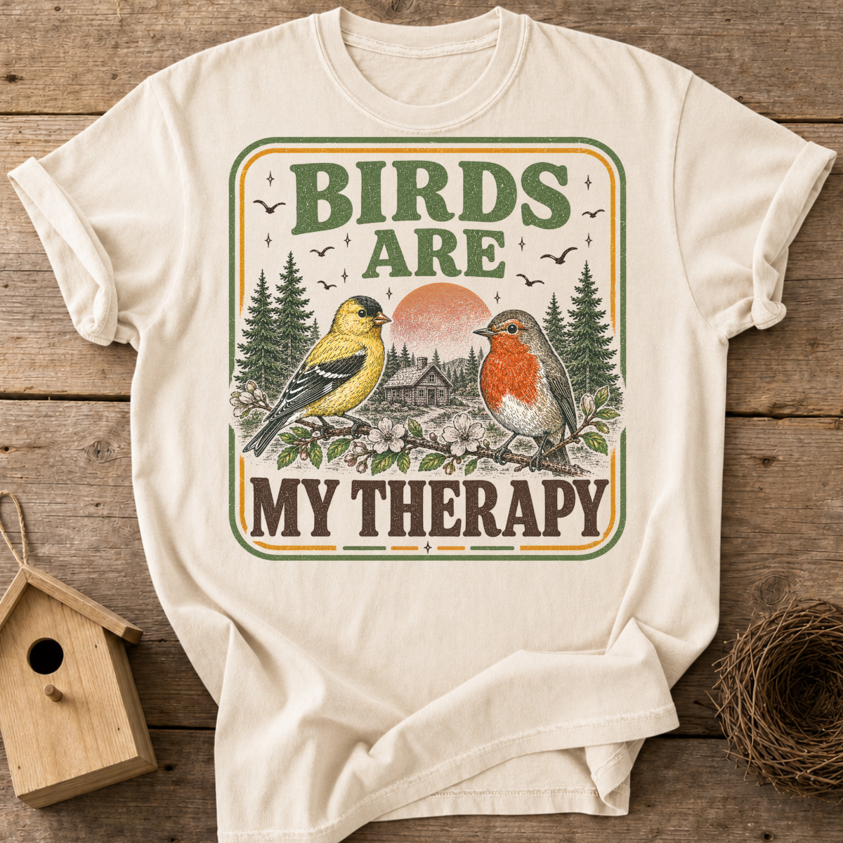 Birds Are My Therapy T-Shirt