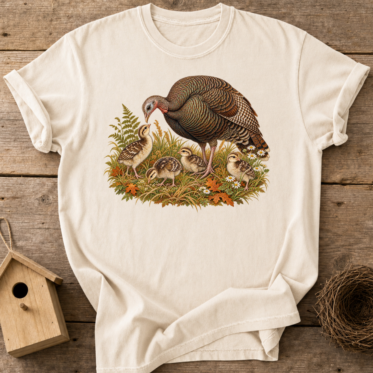 Woodland Turkey Family T-Shirt
