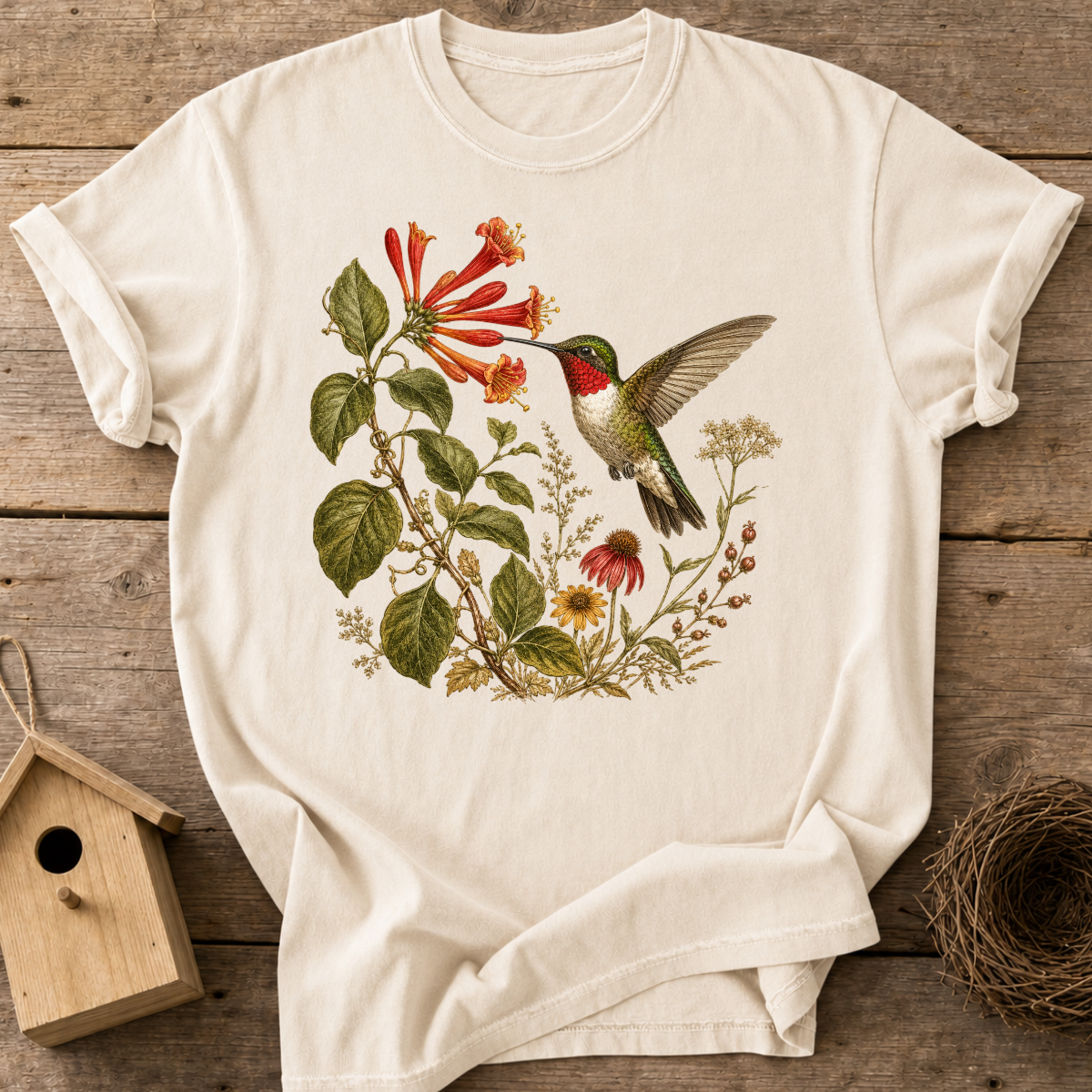 Hummingbird Botanical T-Shirt