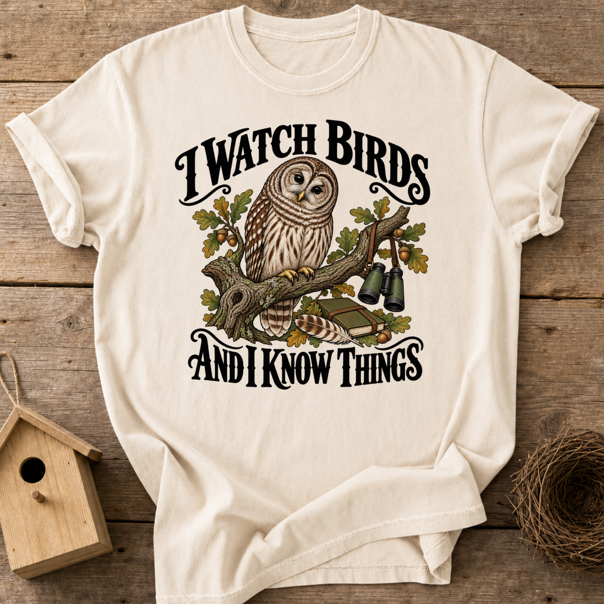 Wise Owl Birder T-Shirt