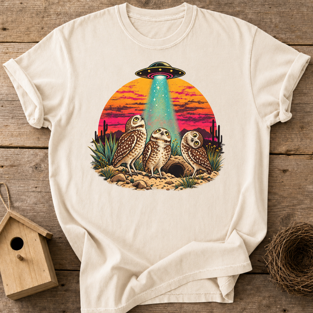 Desert Owls UFO T-Shirt