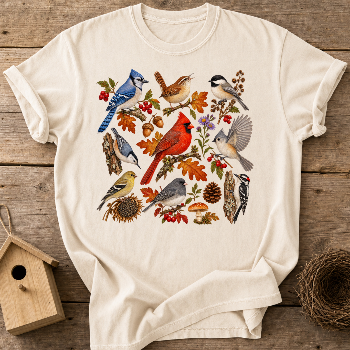 Fall Backyard Birds T-Shirt