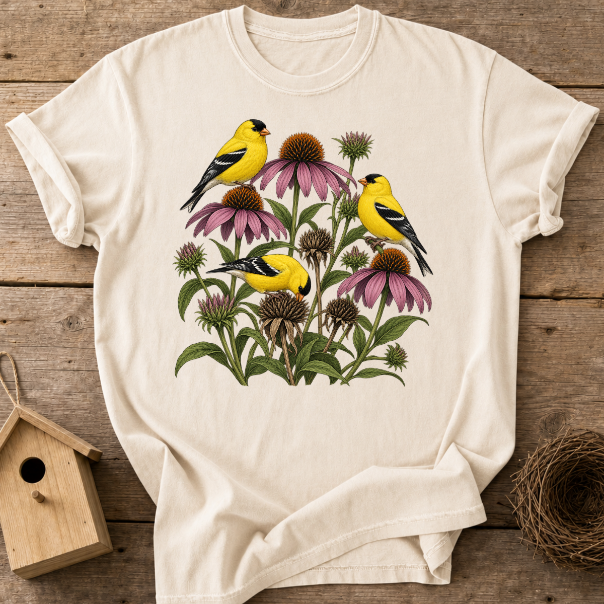 Goldfinch Garden T-Shirt