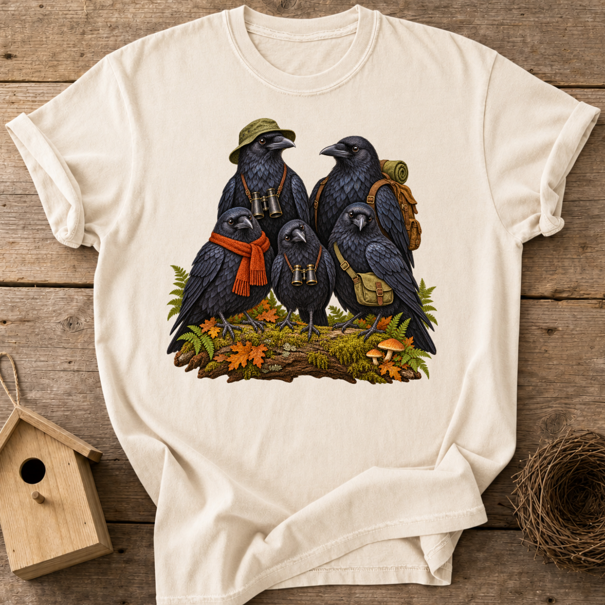 Raven Birdwatching Crew T-Shirt