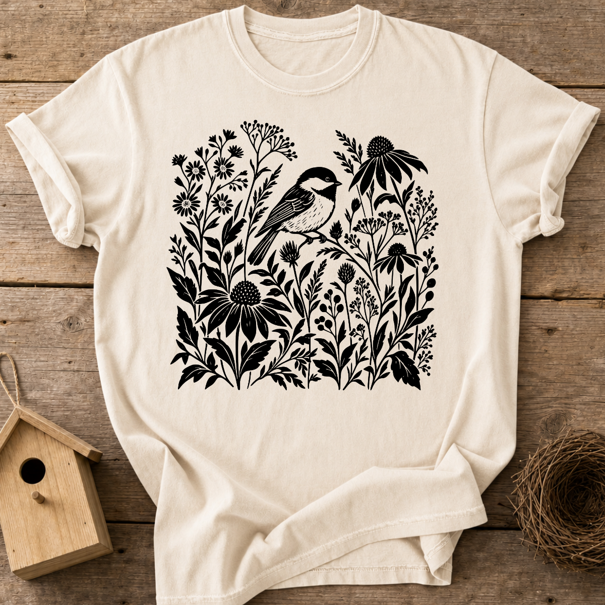 Wildflower Chickadee T-Shirt