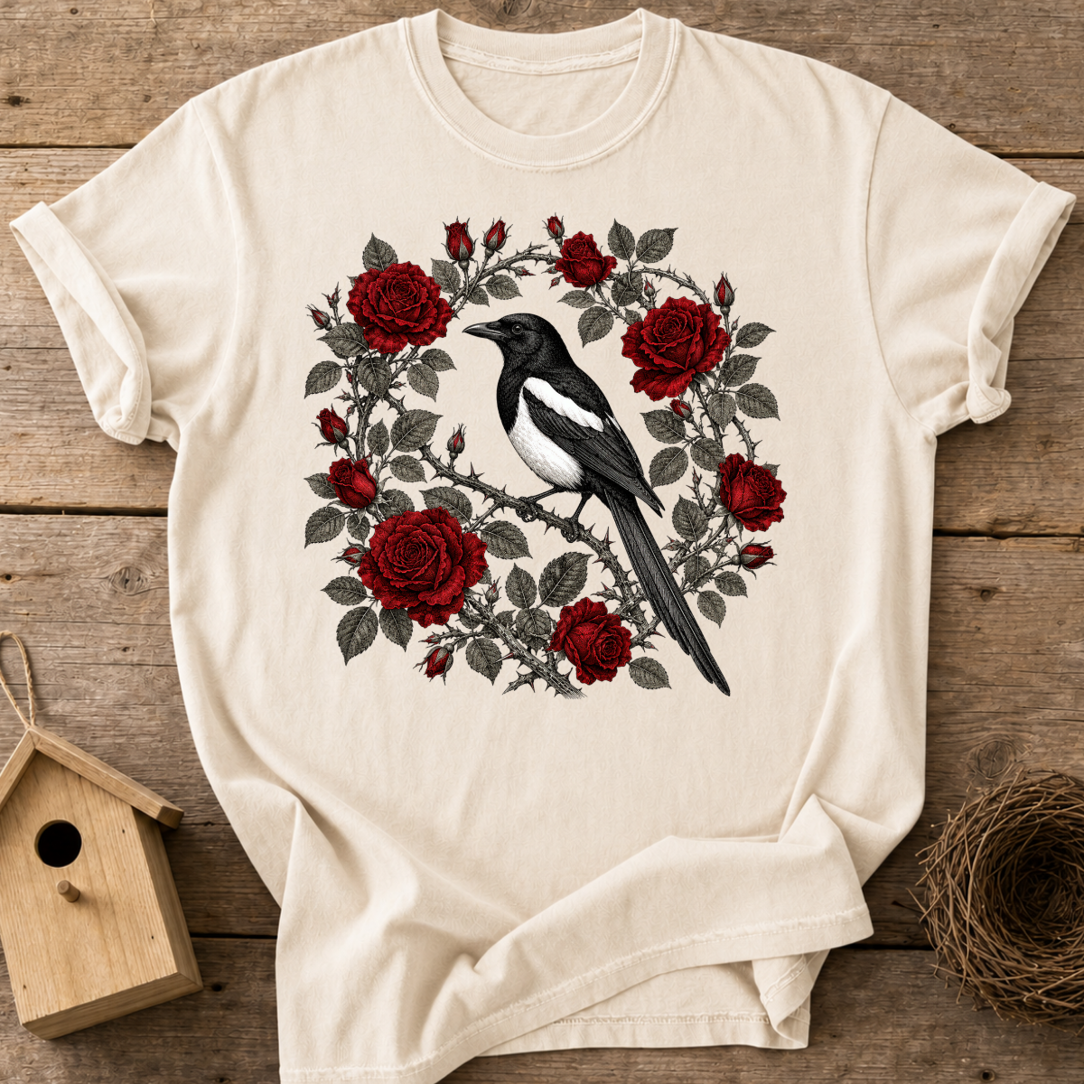 Magpie Roses T-Shirt