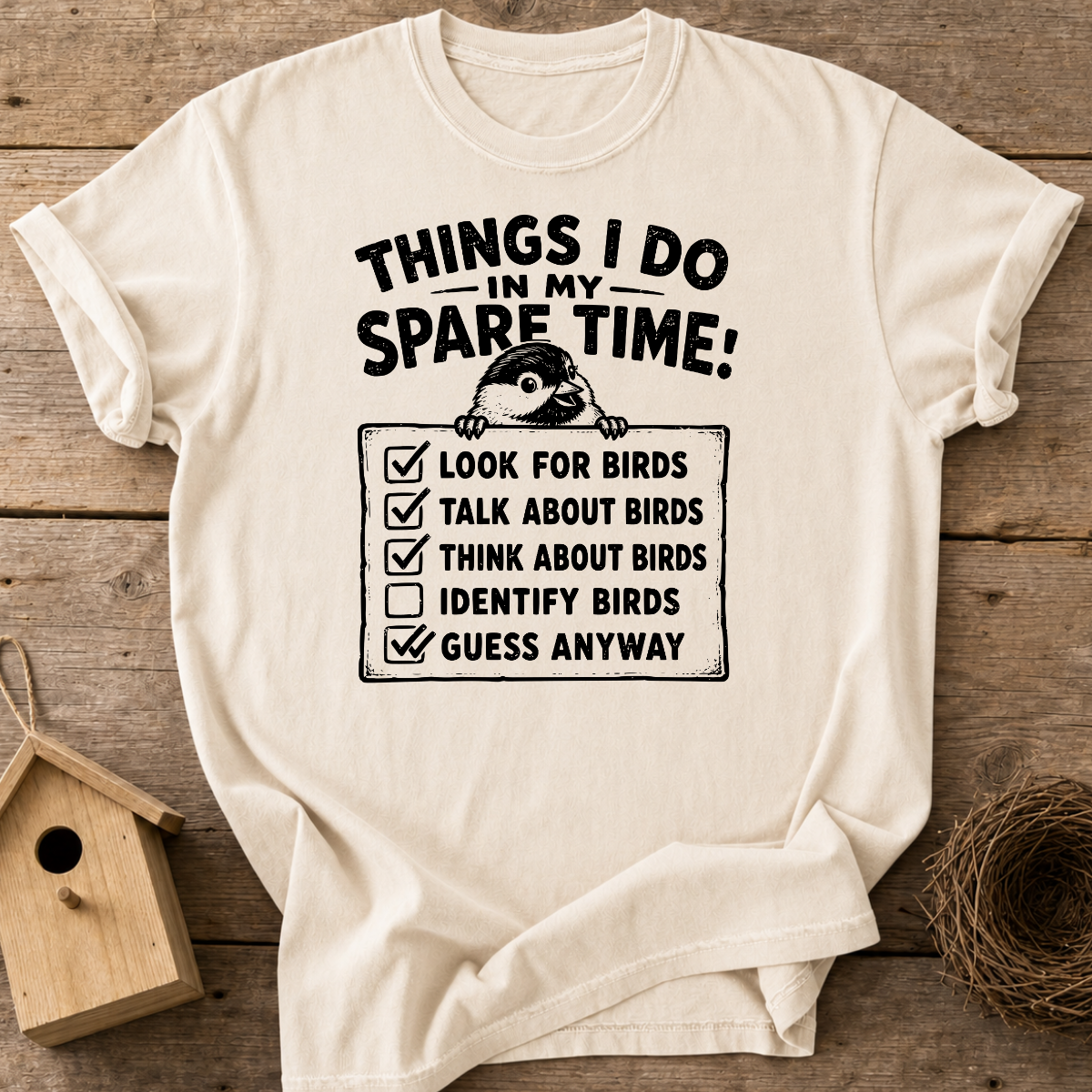 Things I Do In My Spare Time Birds T-Shirt