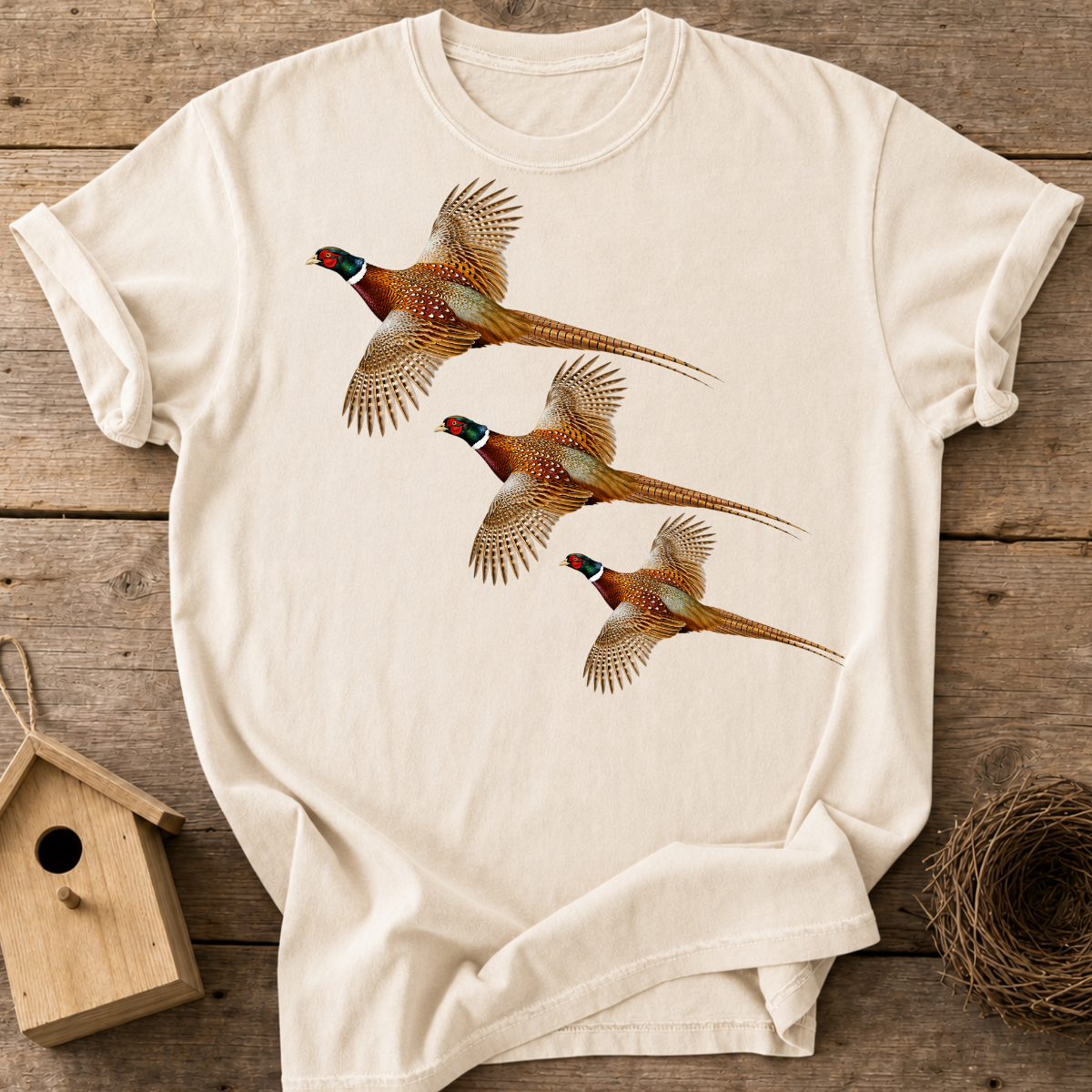 Pheasants In Flight T-Shirt