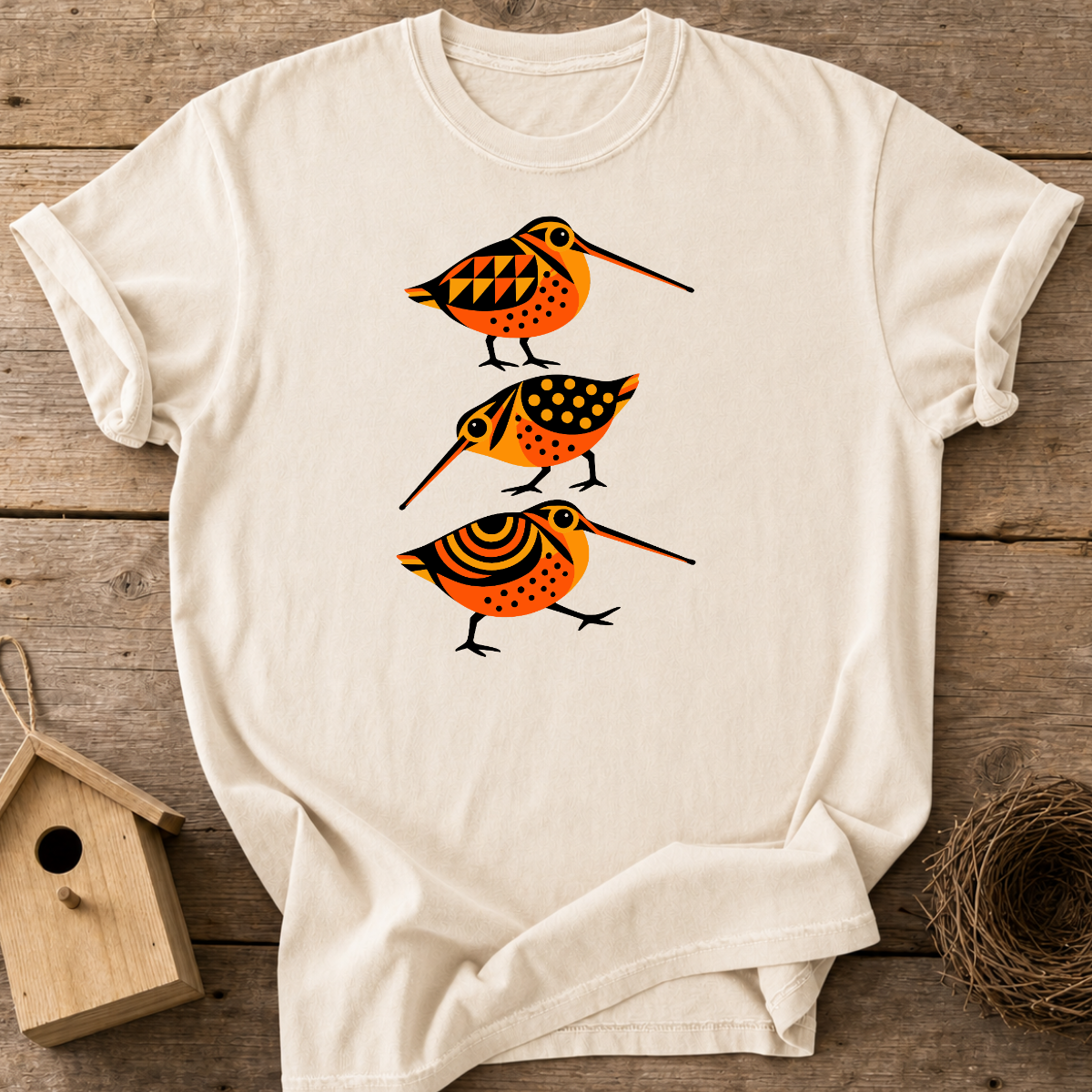 Folk Art Woodcock T-Shirt