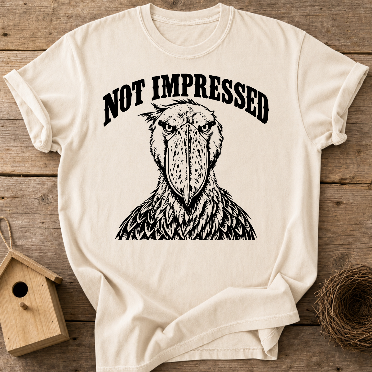 Not Impressed Shoebill T-Shirt