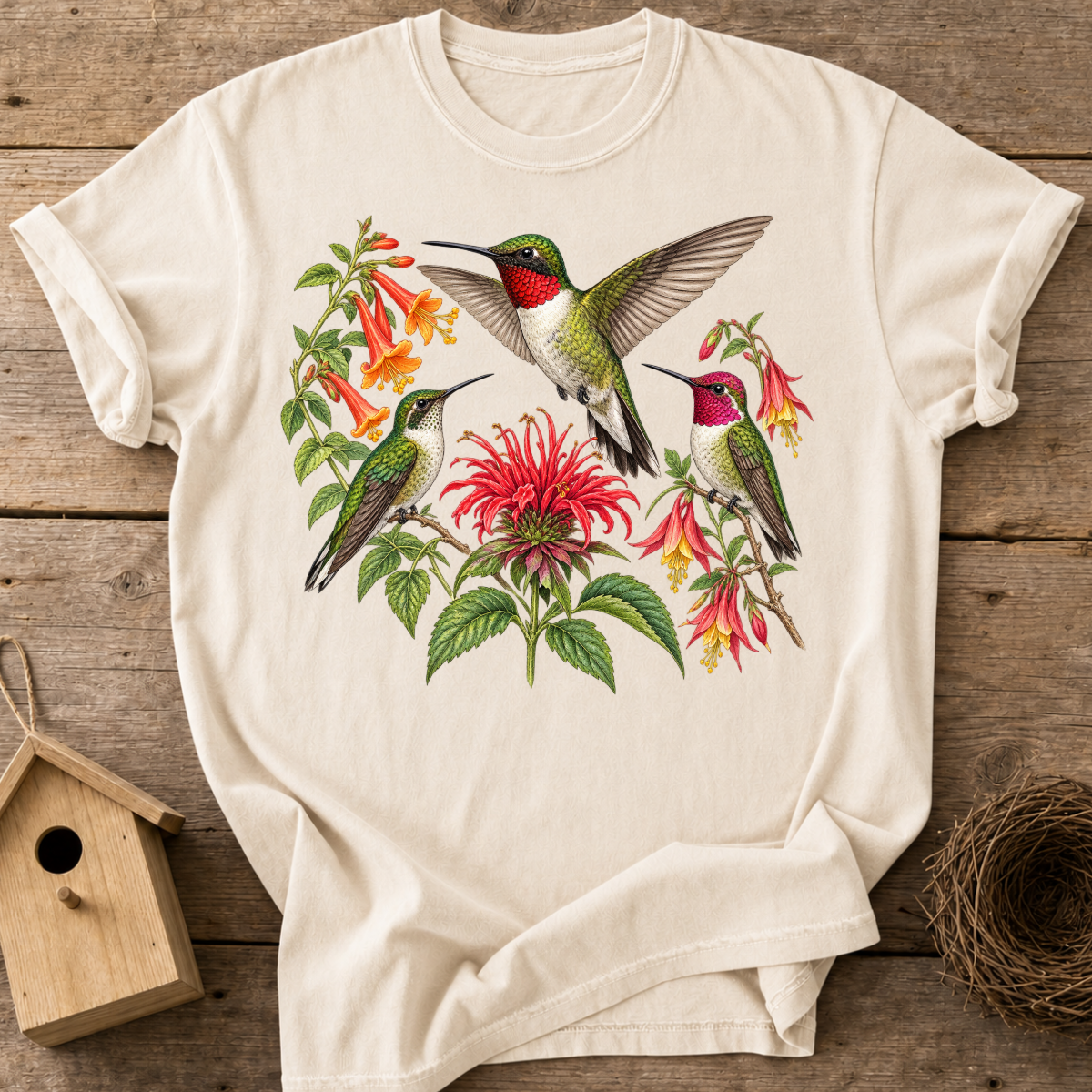Botanical Hummingbirds T-Shirt