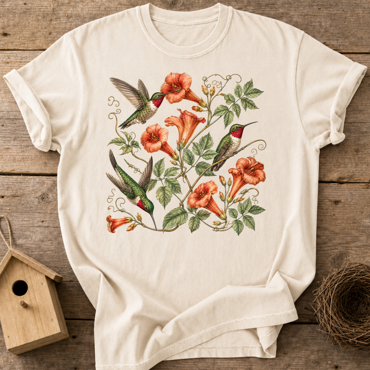 Botanical Hummingbird T-Shirt