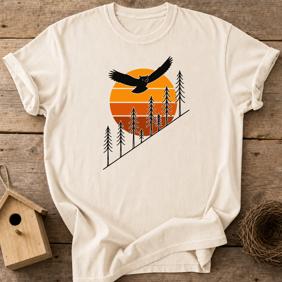 Owl Mountain Sunset T-Shirt
