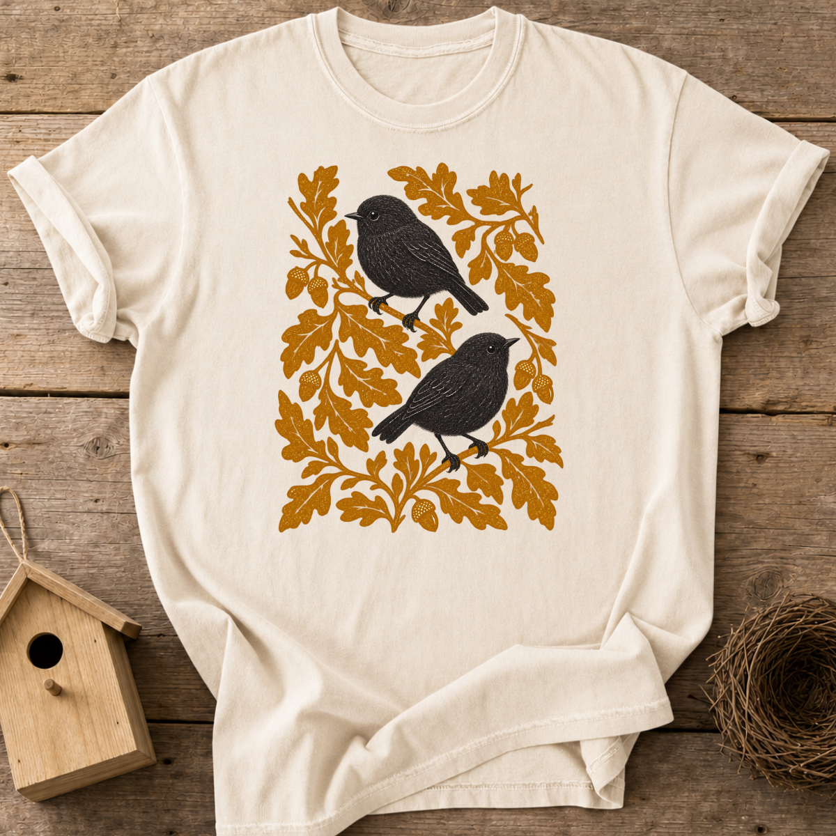 Fall Black Robin T-Shirt