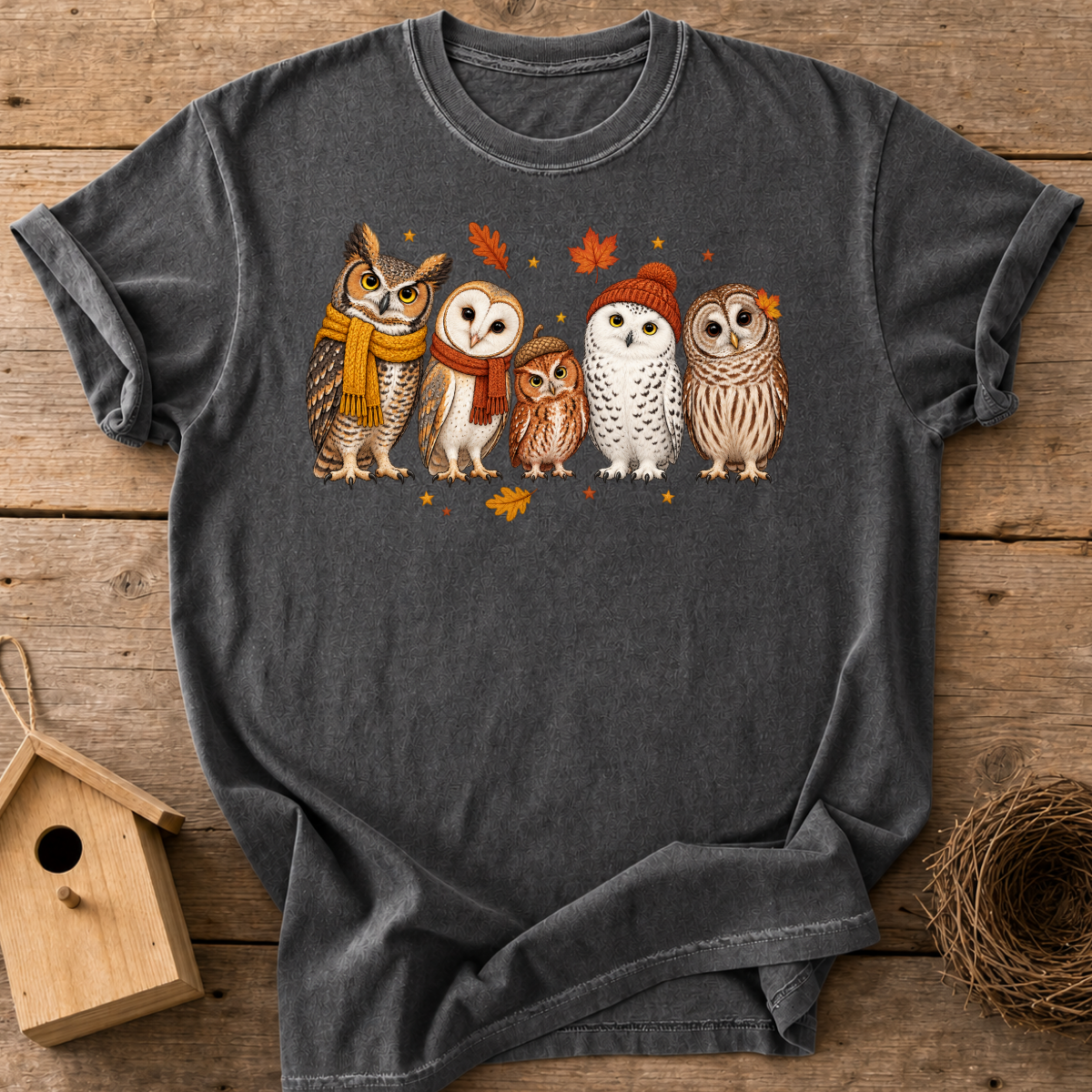 Cozy Fall Owls T-Shirt