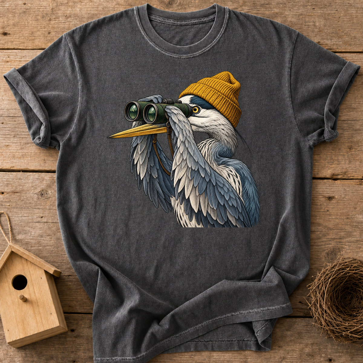 Birdwatching Heron T-Shirt