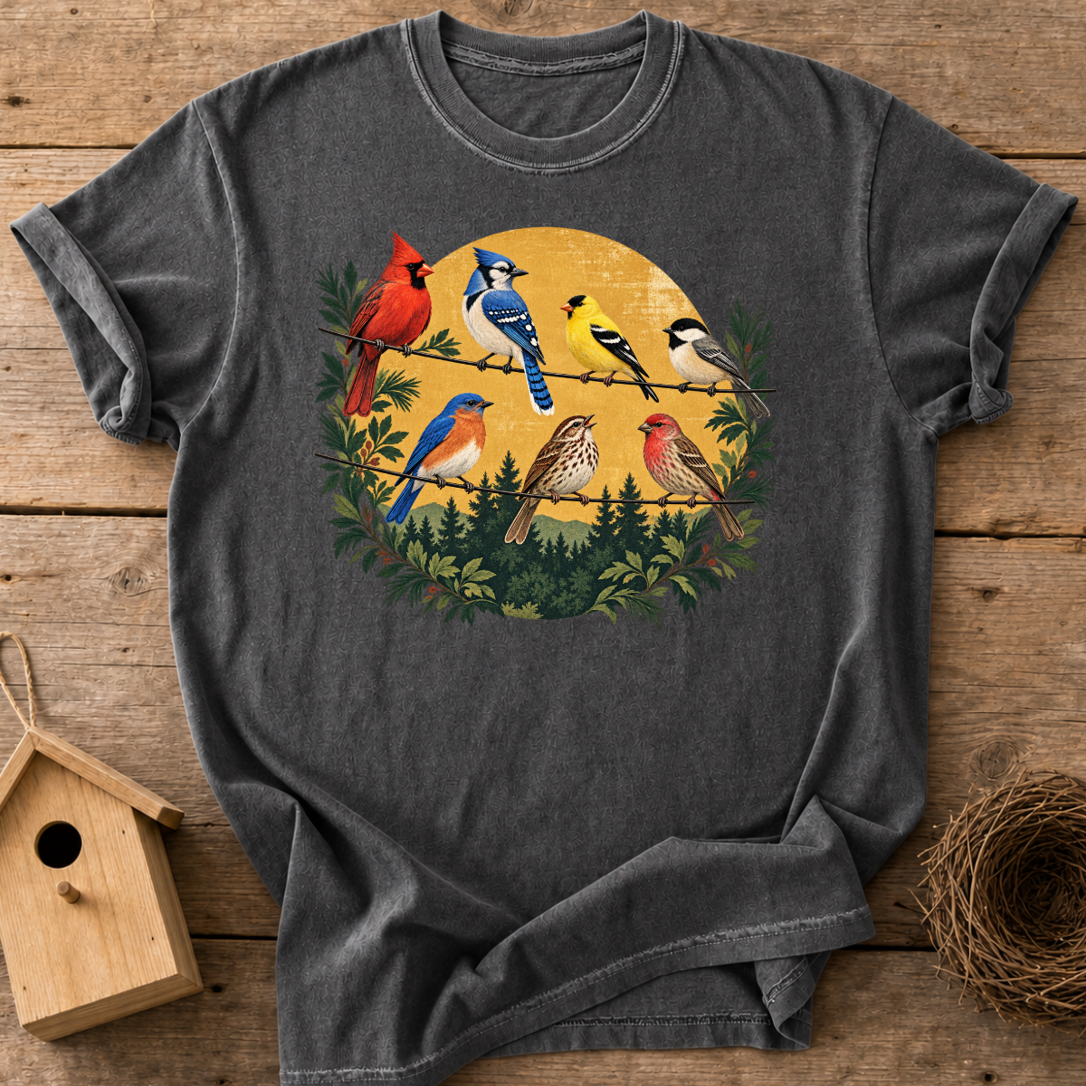 Backyard Bird Gathering T-Shirt