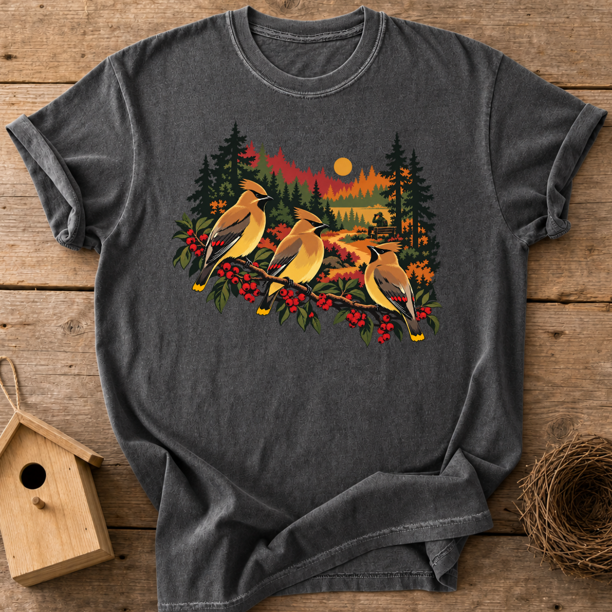 Autumn Waxwings T-Shirt