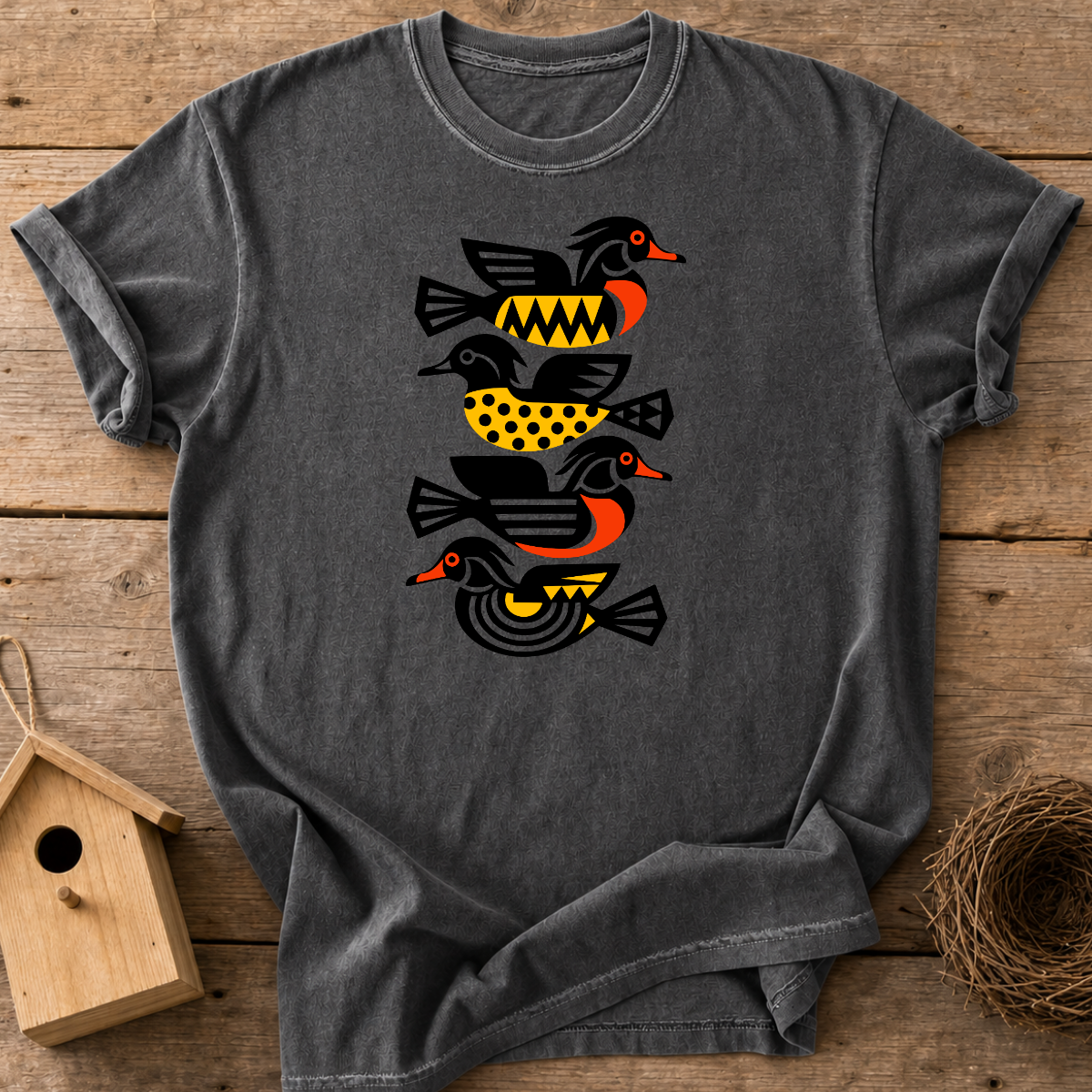 Folk Art Wood Ducks T-Shirt
