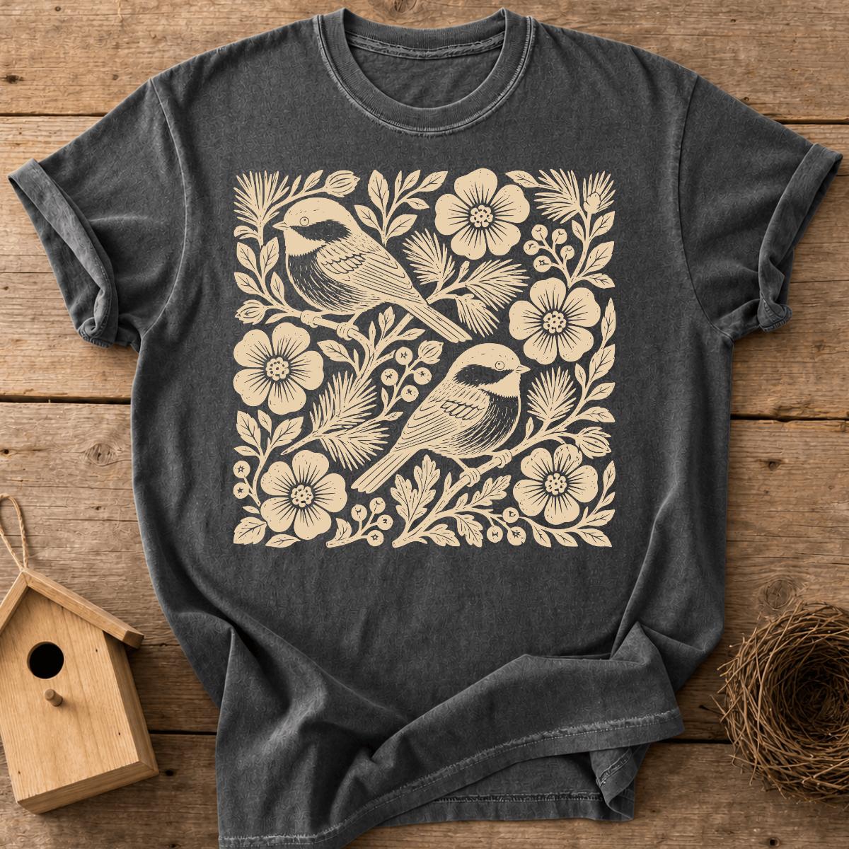 Folk Chickadees T-Shirt