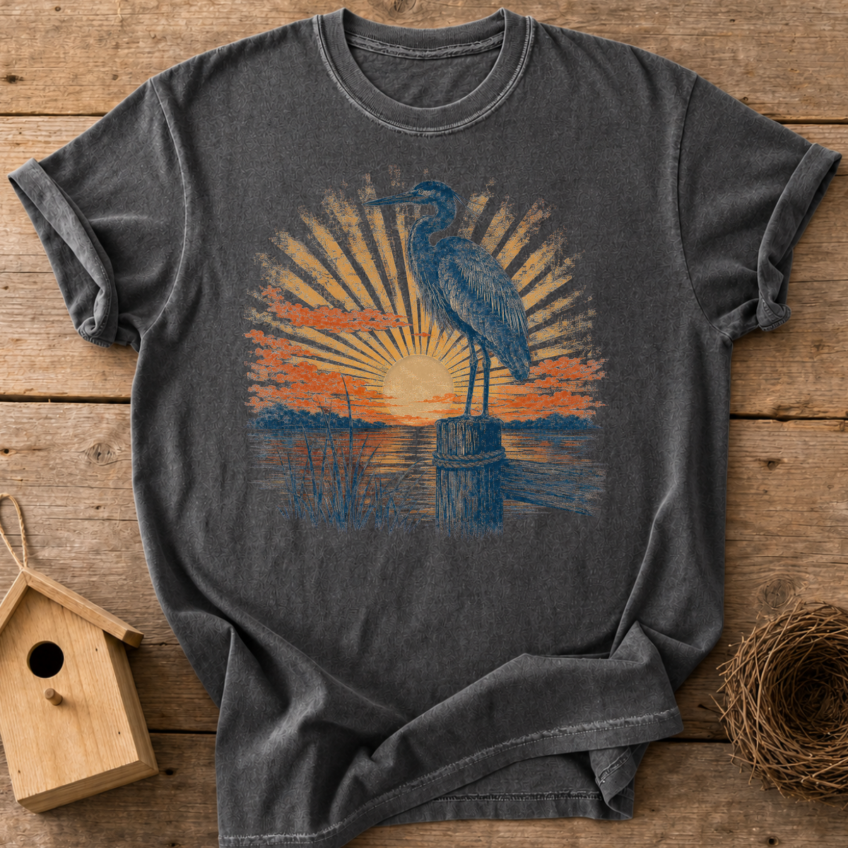 Heron Sunrise T-Shirt