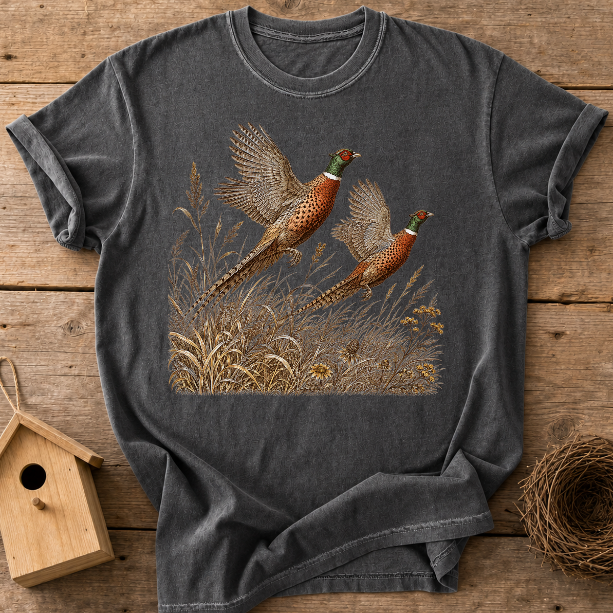 Pheasants In Flight T-Shirt
