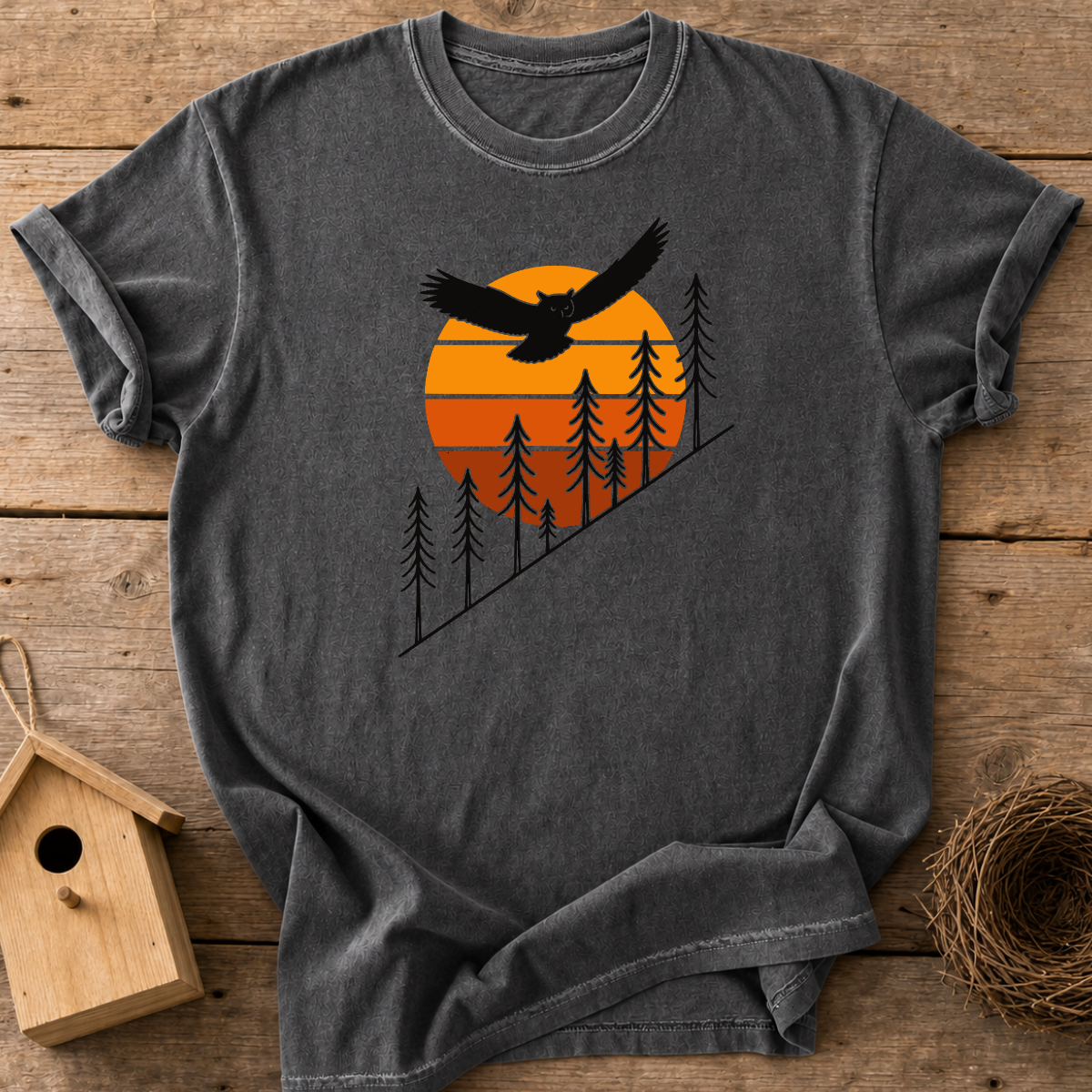 Owl Mountain Sunset T-Shirt