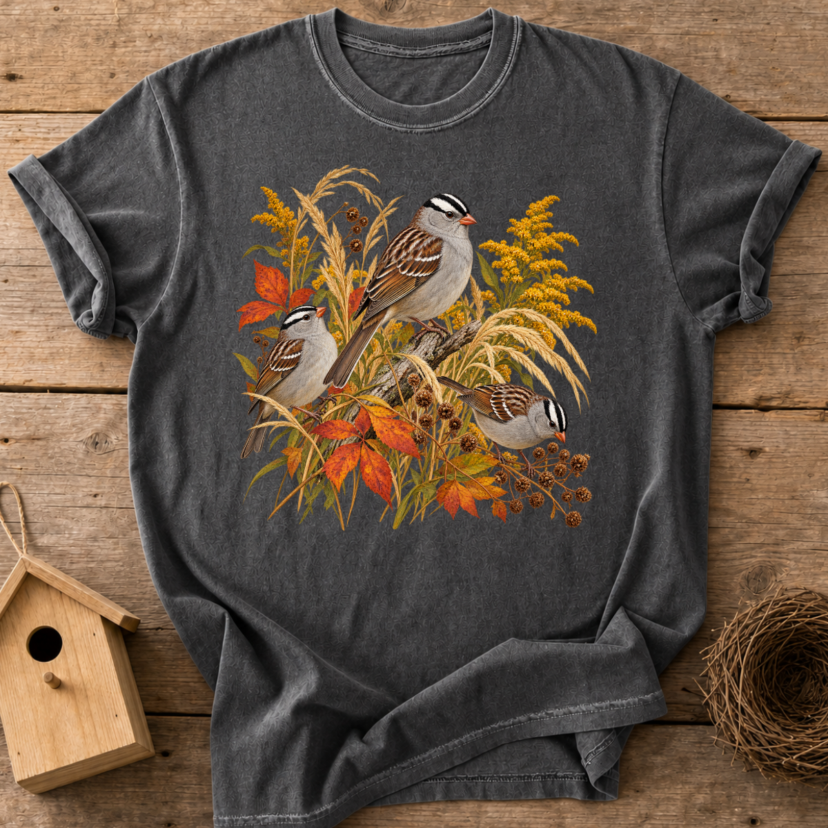 Fall White-Crowned Sparrow T-Shirt