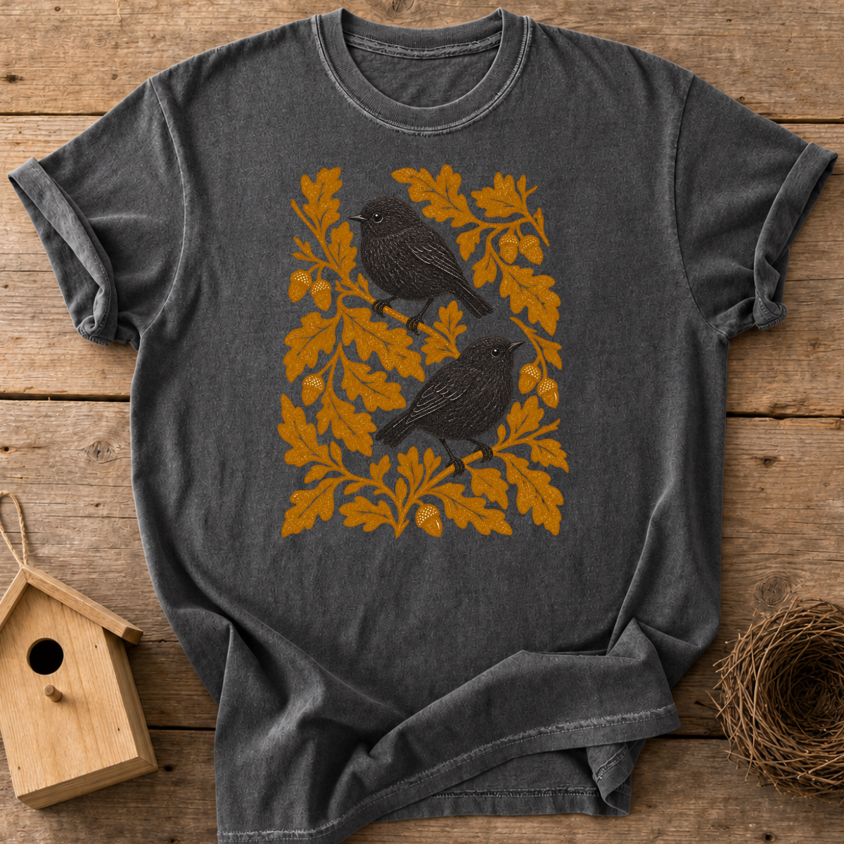 Fall Black Robin T-Shirt