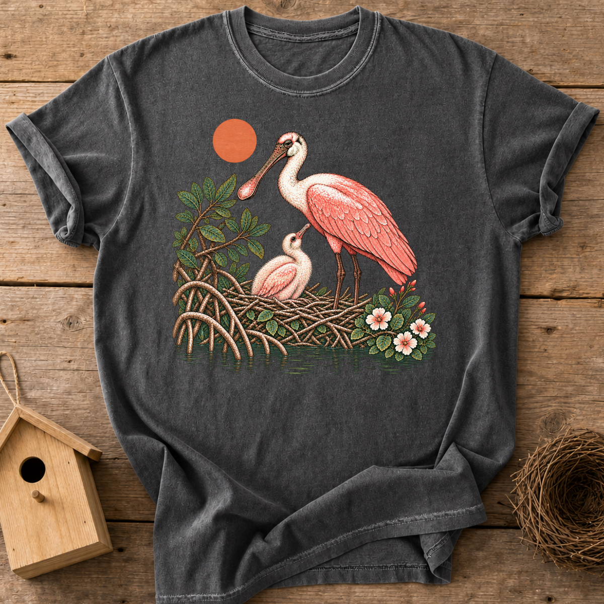 Roseate Spoonbill Family T-Shirt