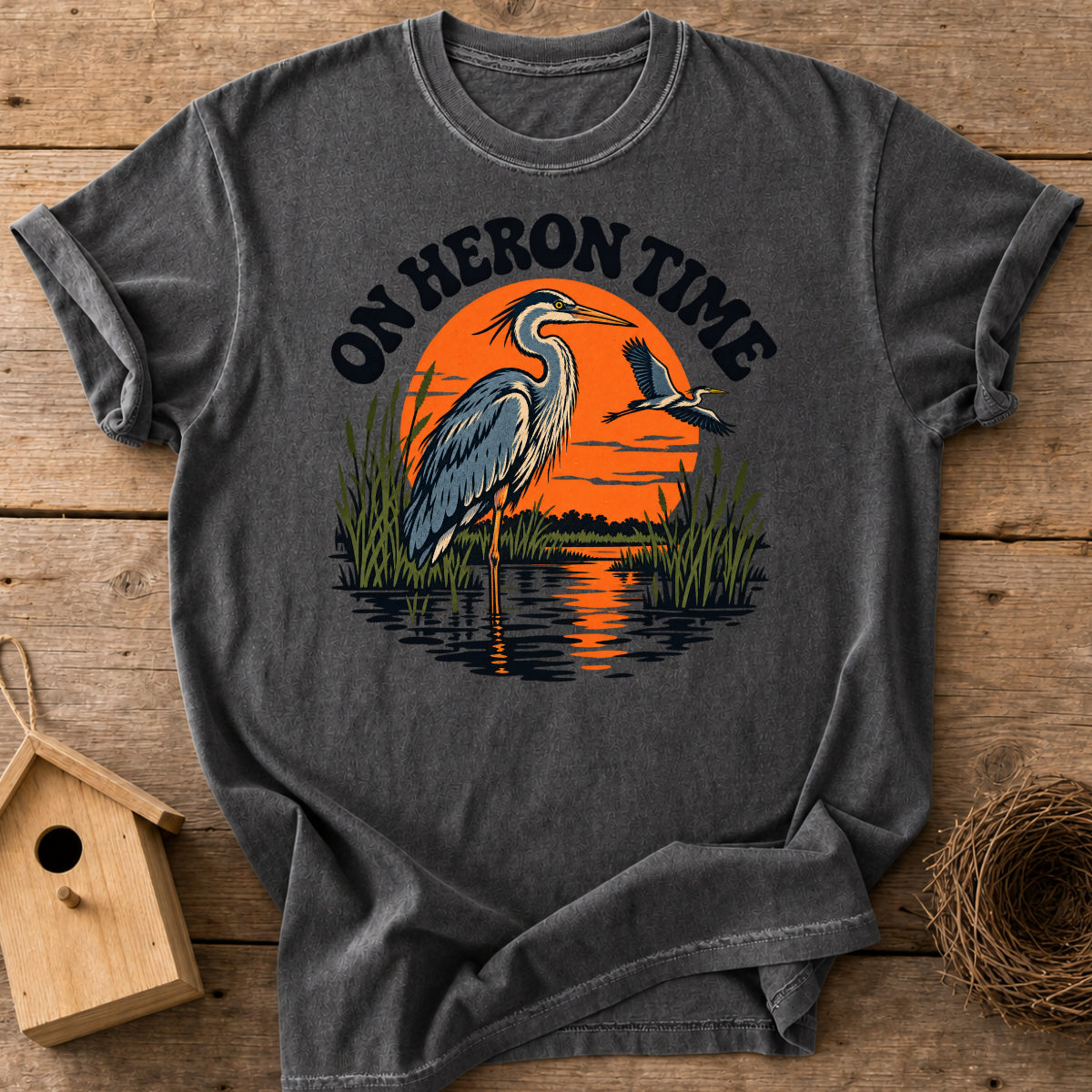 On Heron Time T-Shirt