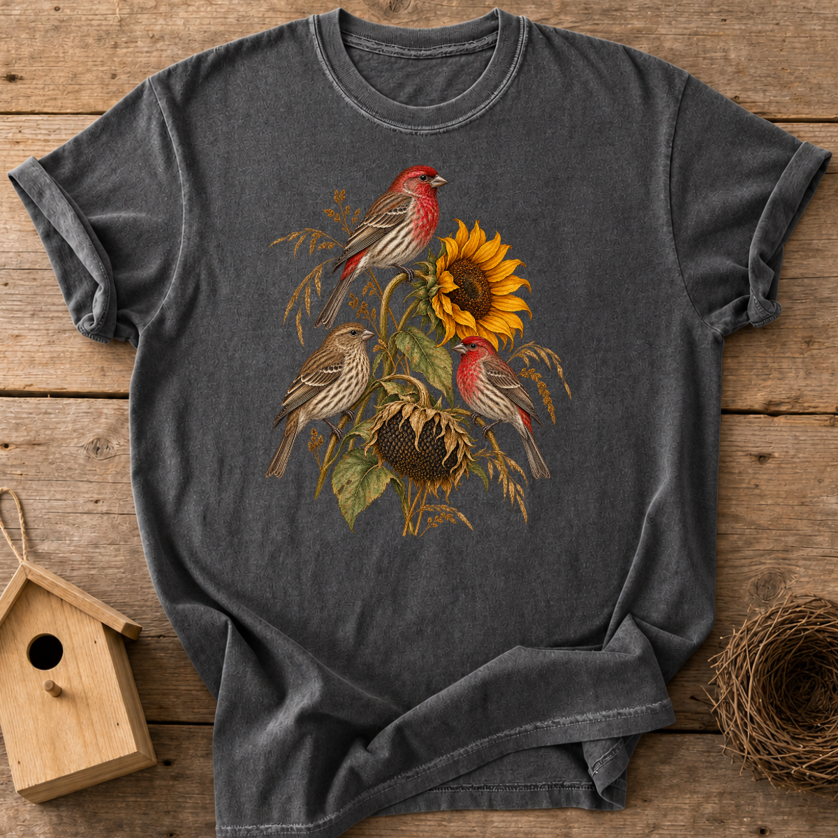 Finches & Sunflowers T-Shirt