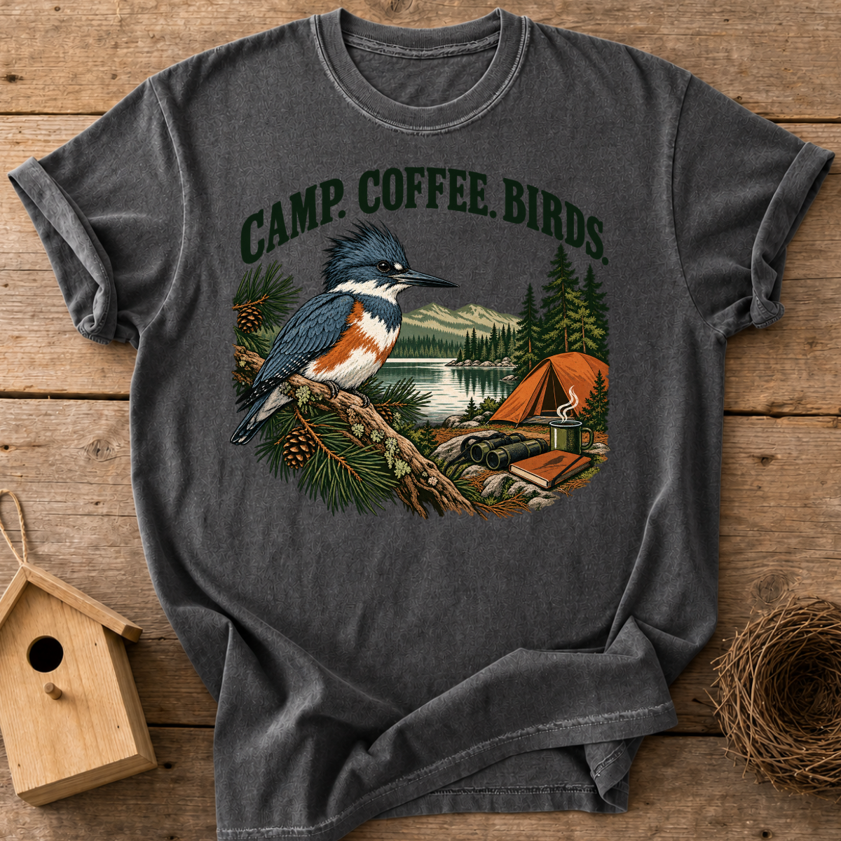 Camp Coffee Birds T-Shirt