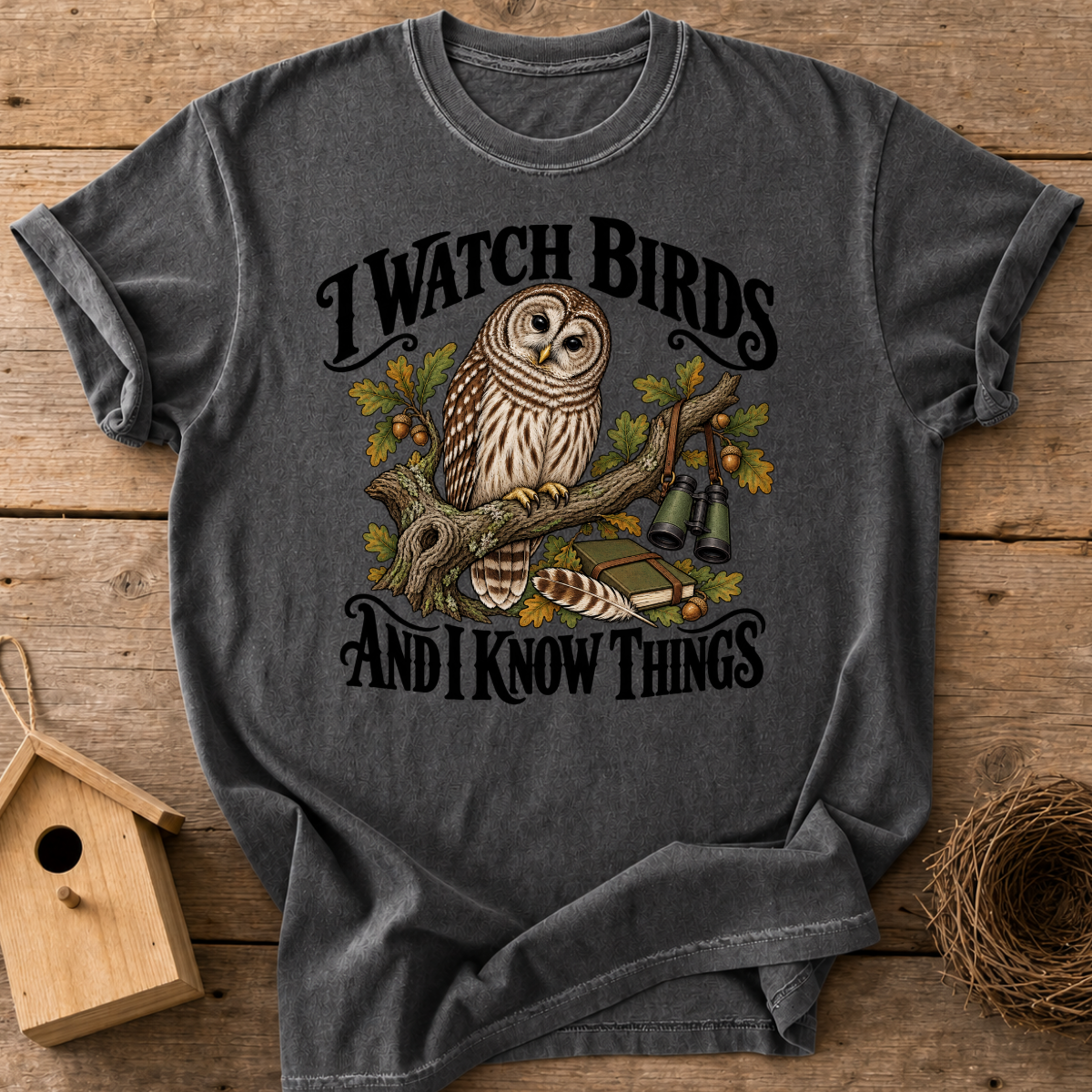 Wise Owl Birder T-Shirt